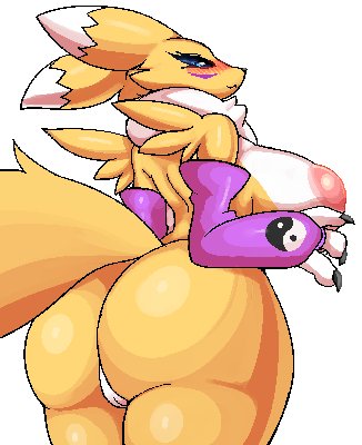 big_ass big_breasts blackhiro76 digimon female furry huge_ass renamon tagme