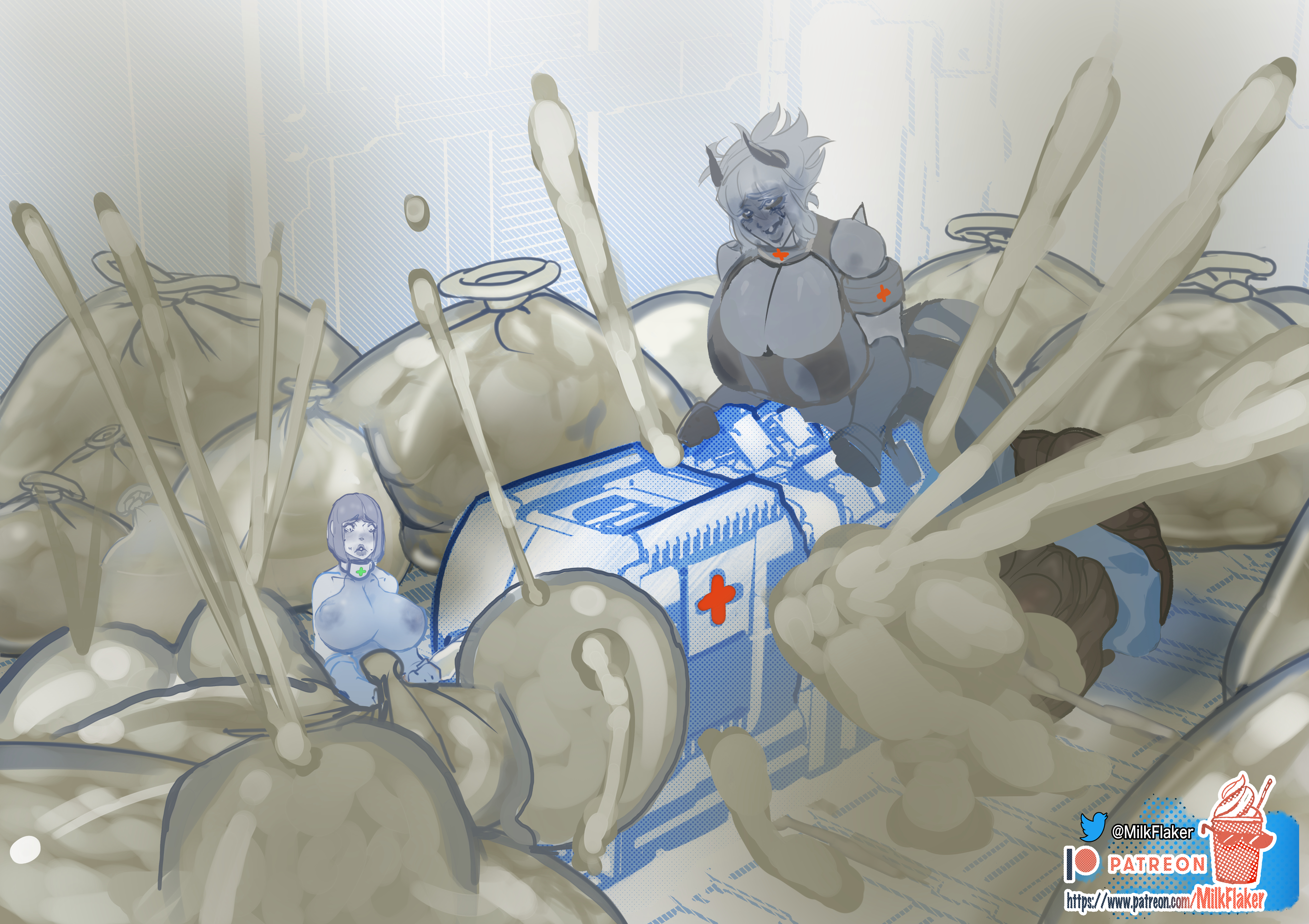 1futa, 1girls, artificial vagina, ass, balls, big balls, big breasts, big penis, bodysuit, breasts, breeding mount, breeding mount use, clothed, clothing, comic, comic page, condom, condom balloon, cum, cum everywhere, cum in condom, cum on body, cum on clothes, cum on self, cum pool, cumming, cumshot, curvy, dialogue, diphallia, diphallism, duo, ejaculation, english, english text, erection, excessive cum, female, futa with female, futanari, genital expansion, genital growth, genital growth (enlargement), hips, huge ass, huge balls, huge breasts, huge cock, human, hyper, hyper penis, intersex, large breasts, large penis, light skin, light-skinned female, massive breasts, masturbation, milk flaker, milking, milking machine, mounting, multi genitalia, multi penis, multiple orgasms, onahole, penis, penis expansion, penis growth, penis growth (enlargement), penis milking, sci-fi, science fiction, sex, sex toy, size difference, smell, smelly, smelly cock, testicles, text, text bubble, thick, thick cum, thick penis, thick thighs, thighs, uncensored, used condom, veiny balls, veiny penis, veiny testicles, venis, voluptuous