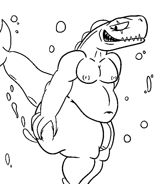 anthro ass bubble butt_grab cetacean fart genitals hand_on_butt humanoid_genitalia humanoid_penis male male_only mammal marine moobs nude penis physeteroid smile solo sperm_whale teeth teeth_visible toothed_whale underwater water