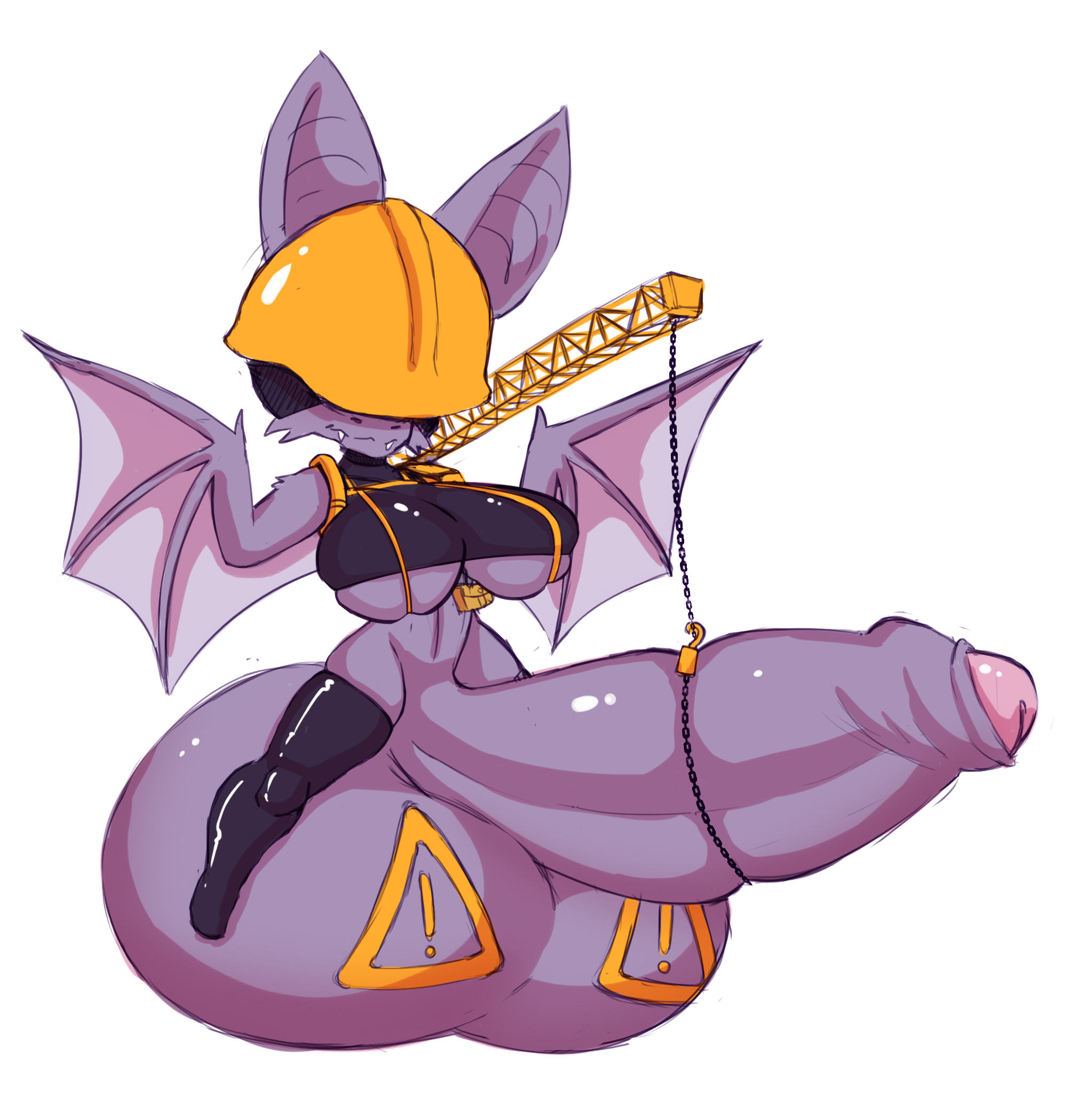 1futa, anthro, balls, bat, bottomless, breasts, bursting breasts, clothed, clothing, erection, foreskin, furry, futa only, futanari, gigantic balls, gigantic penis, gigantic testicles, huge balls, huge breasts, huge penis, huge testicles, hyper, hyper balls, hyper penis, intersex, izzybsides, mostly nude, partially clothed, penis, purple skin, shortstack, sitting, sitting on balls, small but hung, solo, testicles, thick penis, thighhighs, tight clothing, uncircumcised, underboob