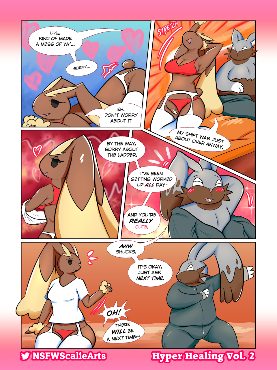 after_sex anthro bodily_fluids clothed clothing comic cum cum_inside diggersby digital_media_(artwork) duo english_text female feral garter_belt genital_fluids goopyarts hi_res lagomorph lingerie lopunny male male/female mammal nintendo pokémon_(species) pokemon pokemon_(species) simple_background slightly_chubby text topwear video_games volume_2