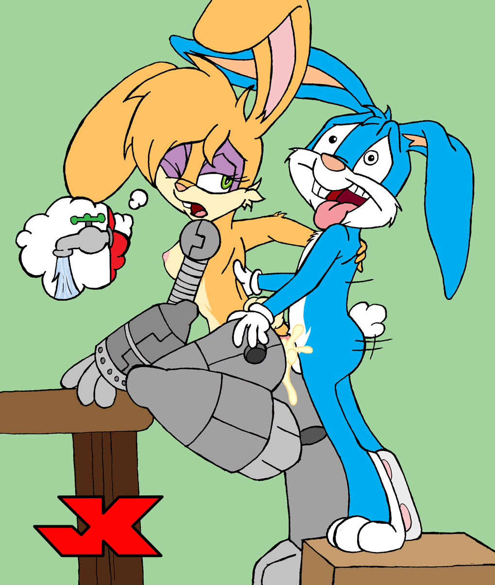 anthro bunnie_rabbot buster_bunny crossover female fur furry jk male mammal rabbit sonic_(series) straight tiny_toon_adventures