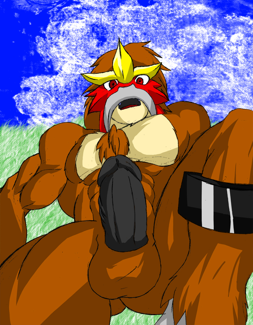 color entei fur furry male male_only nintendo pokemon solo