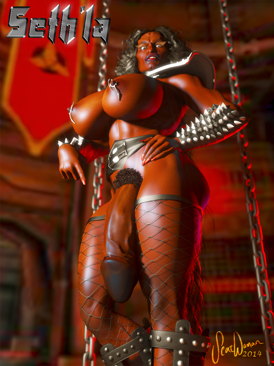 1futa 2014 3d alien armor black_hair breasts buckles chains curly_hair dark-skinned_futanari dark_skin dominant dominatrix female fishnet_stockings futa_only futadom futanari hair huge_breasts huge_cock humanoid intersex klingon_(species) large_breasts large_penis leather long_fingernails looking_down muscular nipple_piercing penis piercing piercings pointing scatwoman seth'la sneering solo spikes star_trek stockings studs tall thighhighs veiny veiny_penis