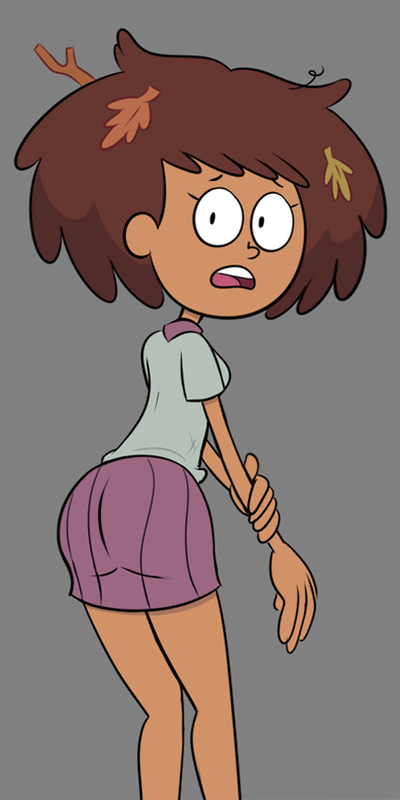 1girls 2020 2020s 2d amphibia anne_boonchuy ass_in_dress ass_visible_through_clothes back_view dark-skinned_female dark_skin disney disney_channel disney_xd female female_only fully_clothed grey_background holding_hands leaves leaves_in_hair saint_james_school_uniform sb99 school_uniform schoolgirl scobionicle99 solo straight_hair surprised teenage_girl teenager thighs young