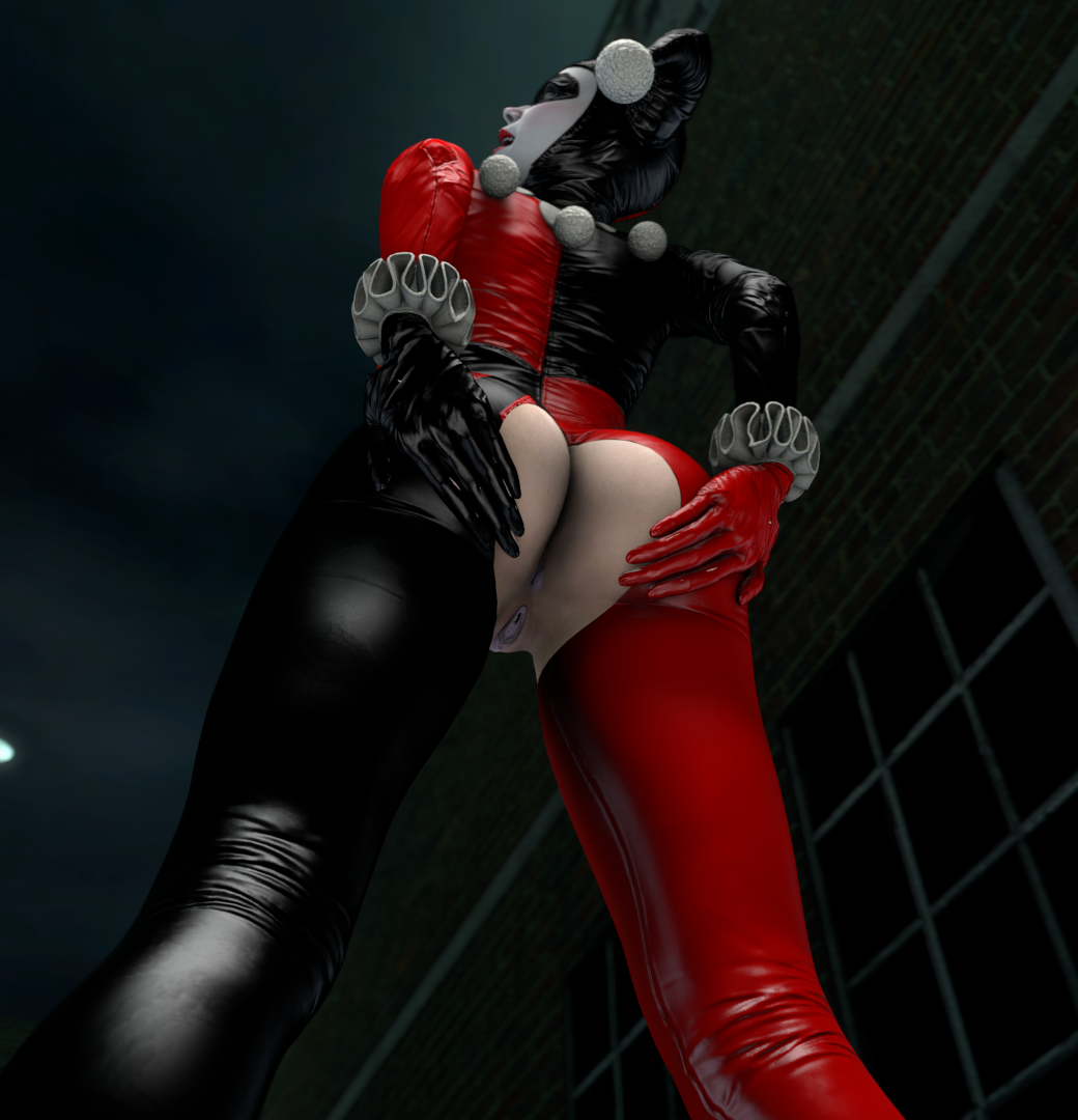 1girls, 3d, alternate version available, anus, ass, ass grab, batman (series), batman: arkham knight, big ass, bodysuit, bubble ass, bubble butt, dc, dc comics, exposed anus, exposed ass, exposed pussy, female, female only, harley quinn, harley quinn (arkham knight), harley quinn (arkham), harley quinn (classic), large ass, light skin, light-skinned female, looking at viewer, pale skin, pale-skinned female, pussy, ripped bodysuit, smitty34, solo, solo female, source filmmaker, spread ass, suit, tagme, torn clothes, vagina