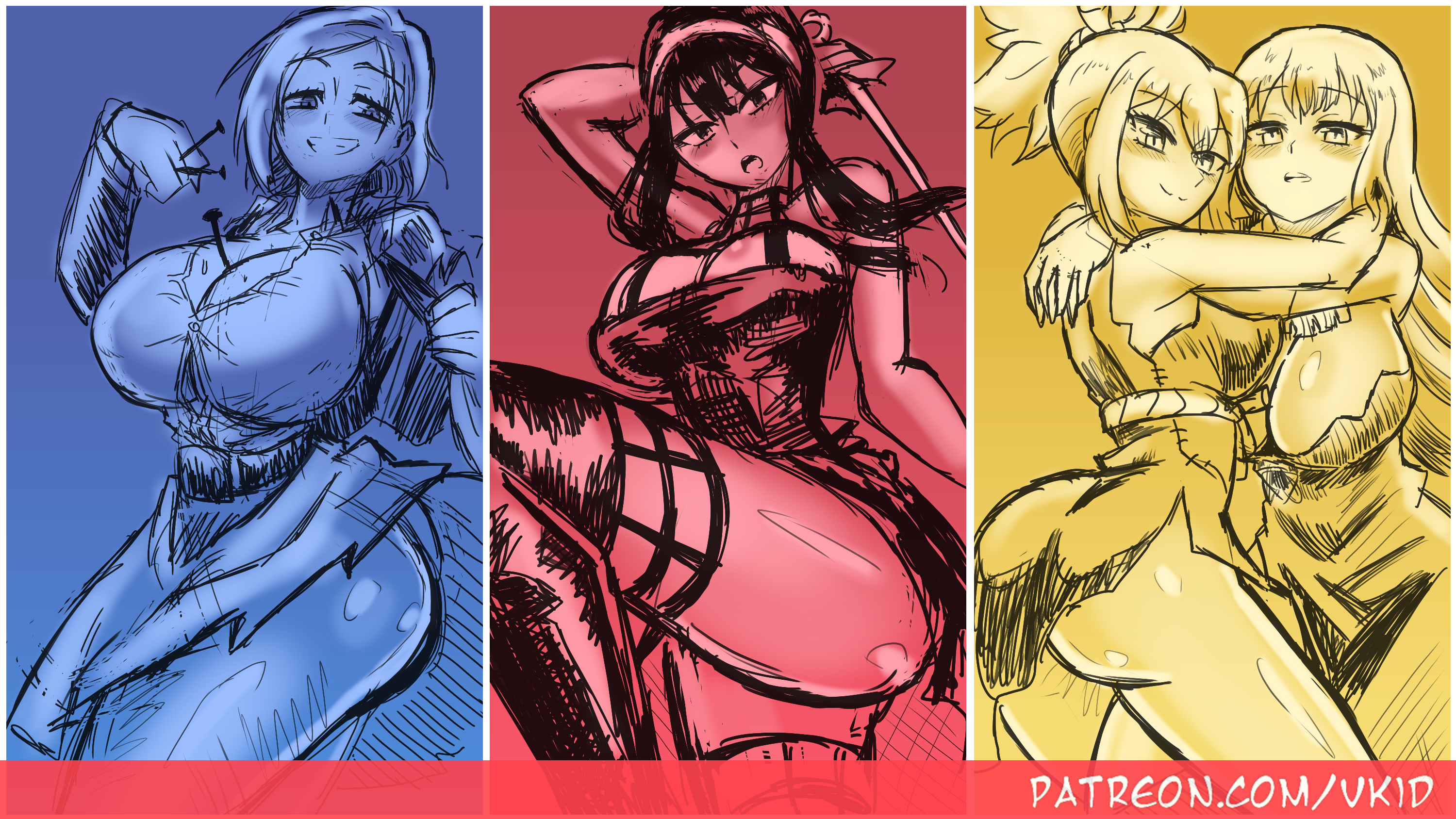 4girls, ass, assassin, big breasts, breasts, cleavage, dr.stone, female, female human, female only, human, jujutsu kaisen, kohaku (dr.stone), kugisaki nobara, legs, mature female, multiple females, multiple girls, patreon, ruri (dr.stone), shounen jump, shounen jump+, sisters, spy x family, thighs, thorn princess, vkid, yor briar, yor forger