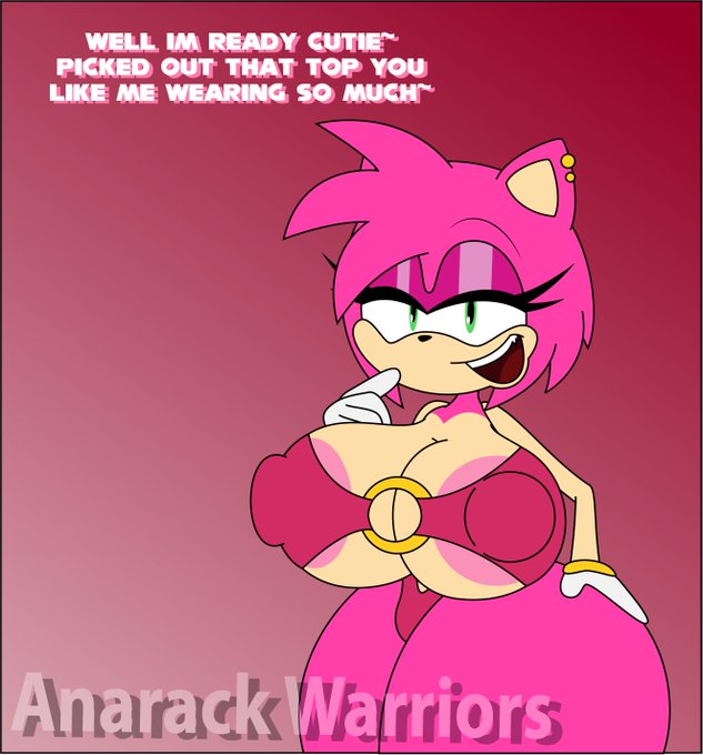 amy_rose anarack big_breasts piercing revealing_clothes sonic_(series) tagme