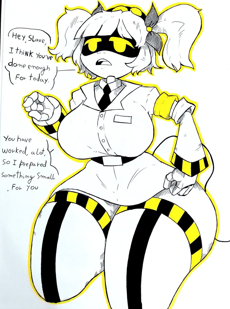 1girls, big breasts, big thighs, business attire, business woman, drawing, female, female focus, female only, glitch productions, huge thighs, j (murder drones), murder drones, scetch, solo, solo female, solo focus, thick thighs, thighs, tie, white background, yellow eyes