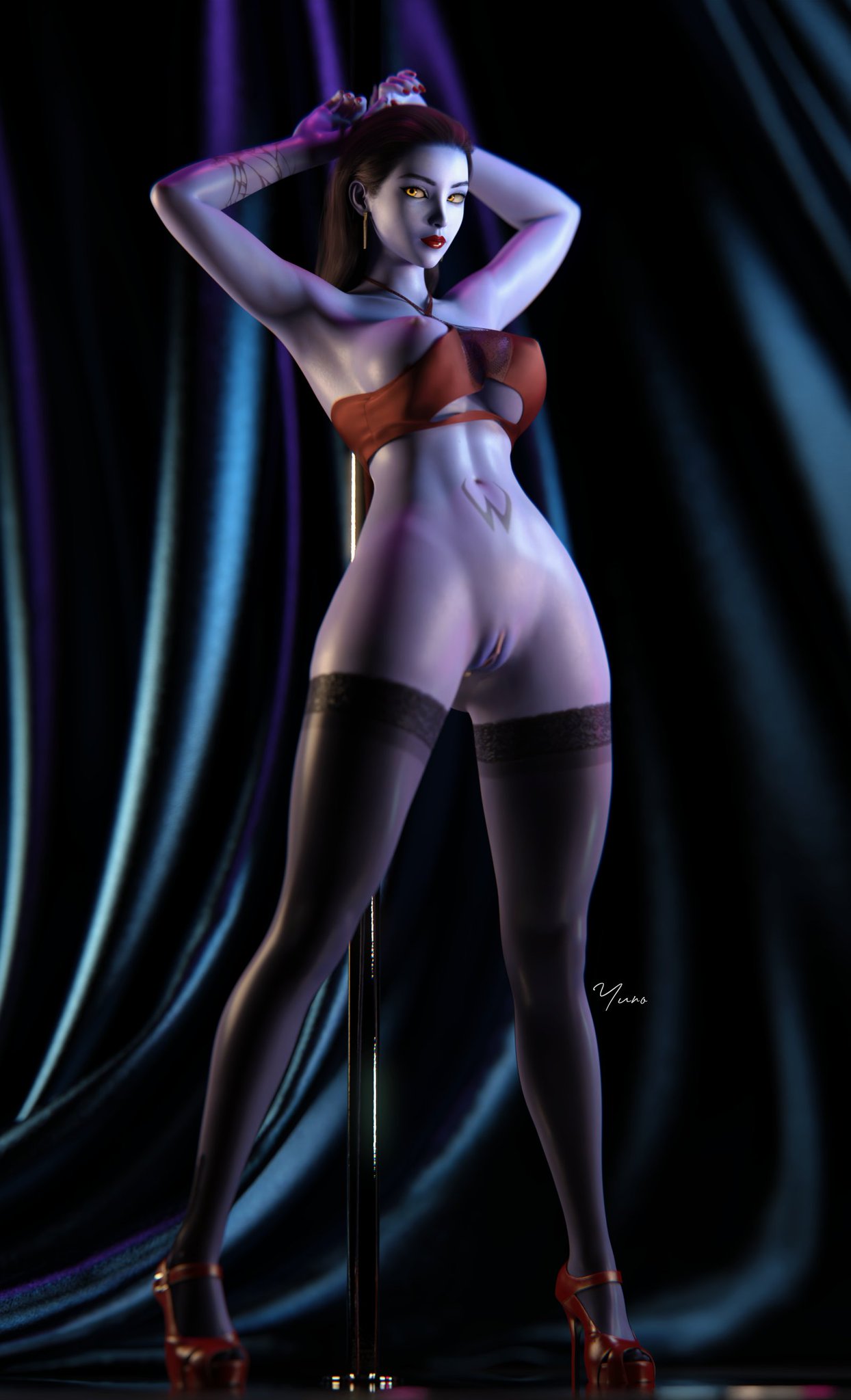 1girls 3d amelie_lacroix athletic athletic_female big_breasts blizzard_entertainment breasts busty daz_studio eyebrows eyelashes eyes female female_only fit fit_female hips hourglass_figure human large_breasts legs lips overwatch thick thighs upper_body voluptuous widowmaker yunogasai