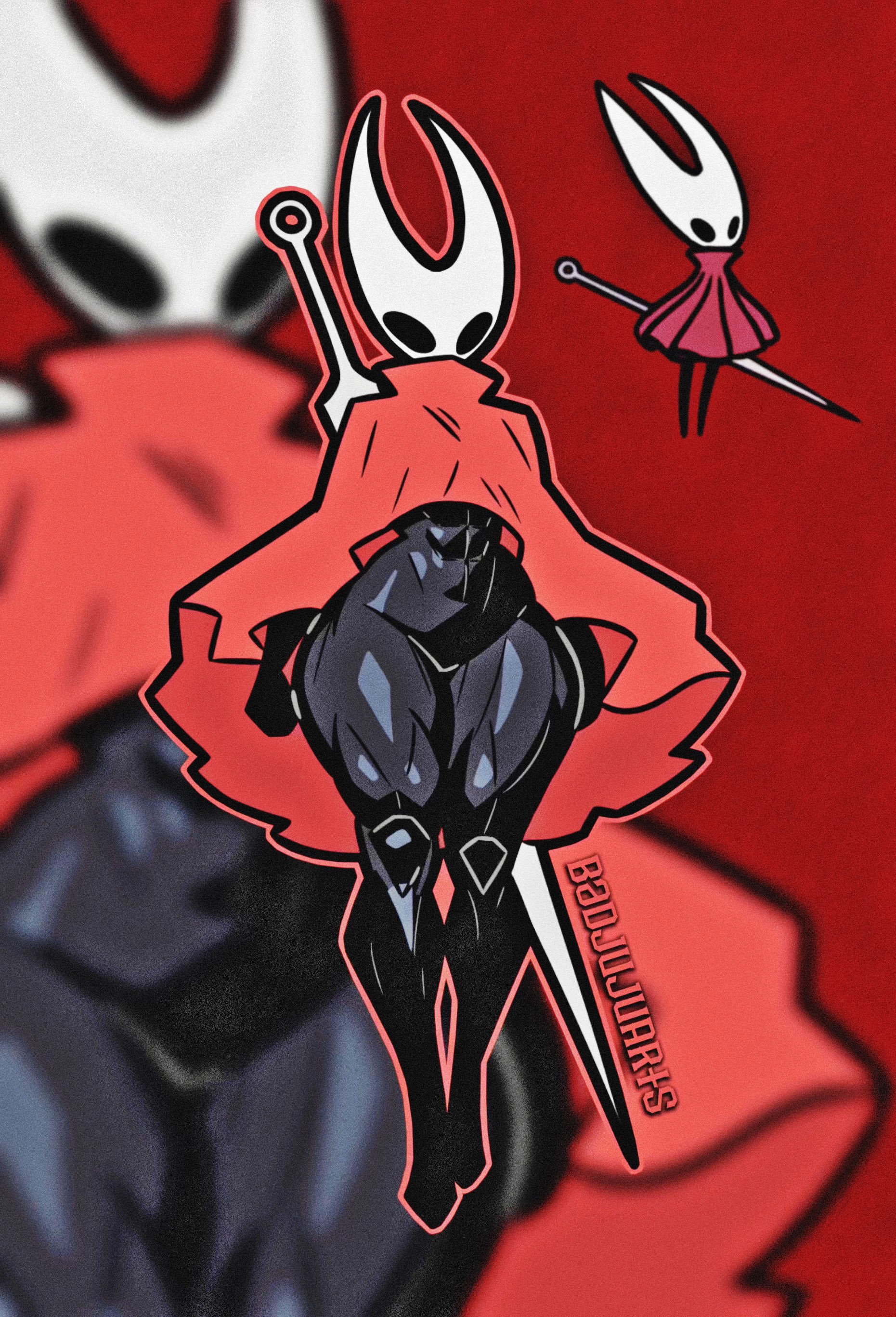 1girls, abs, anthro, arthropod, arthropod humanoid, badjujuarts, black body, bottomless, bug girl, child bearing hips, cloak, cloak only, exoskeleton, exposed hips, exposed midriff, exposed thighs, female, hips, hips wider than shoulders, hollow knight, hollow knight: silksong, hornet (hollow knight), muscular, muscular female, solo female, thick thighs, thighs, wide hips