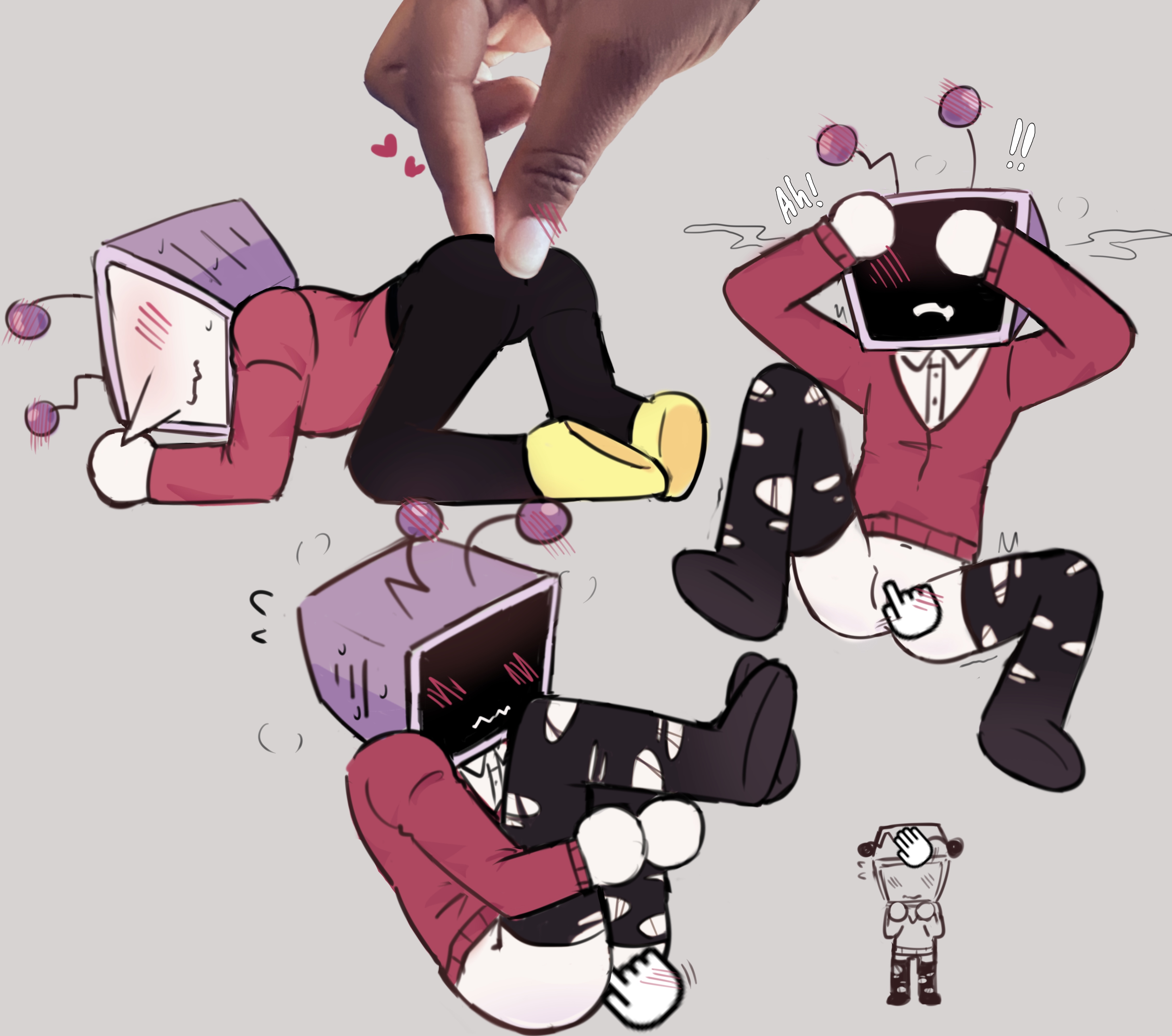 deltarune, fingering, object head, sarrwrr, tagme, tenna (deltarune)