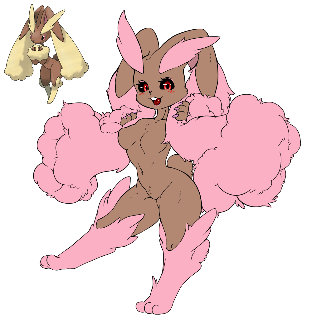 1girls anthro big_ass blush breasts brown_fur cute female fluffy fluffy_tail fur furry looking_at_viewer lopunny mammal nintendo open_mouth pawpads paws pokémon_(species) pokemon pokemon_(species) pussy red_eyes shiny_pokemon tail tod_d tongue tongue_out