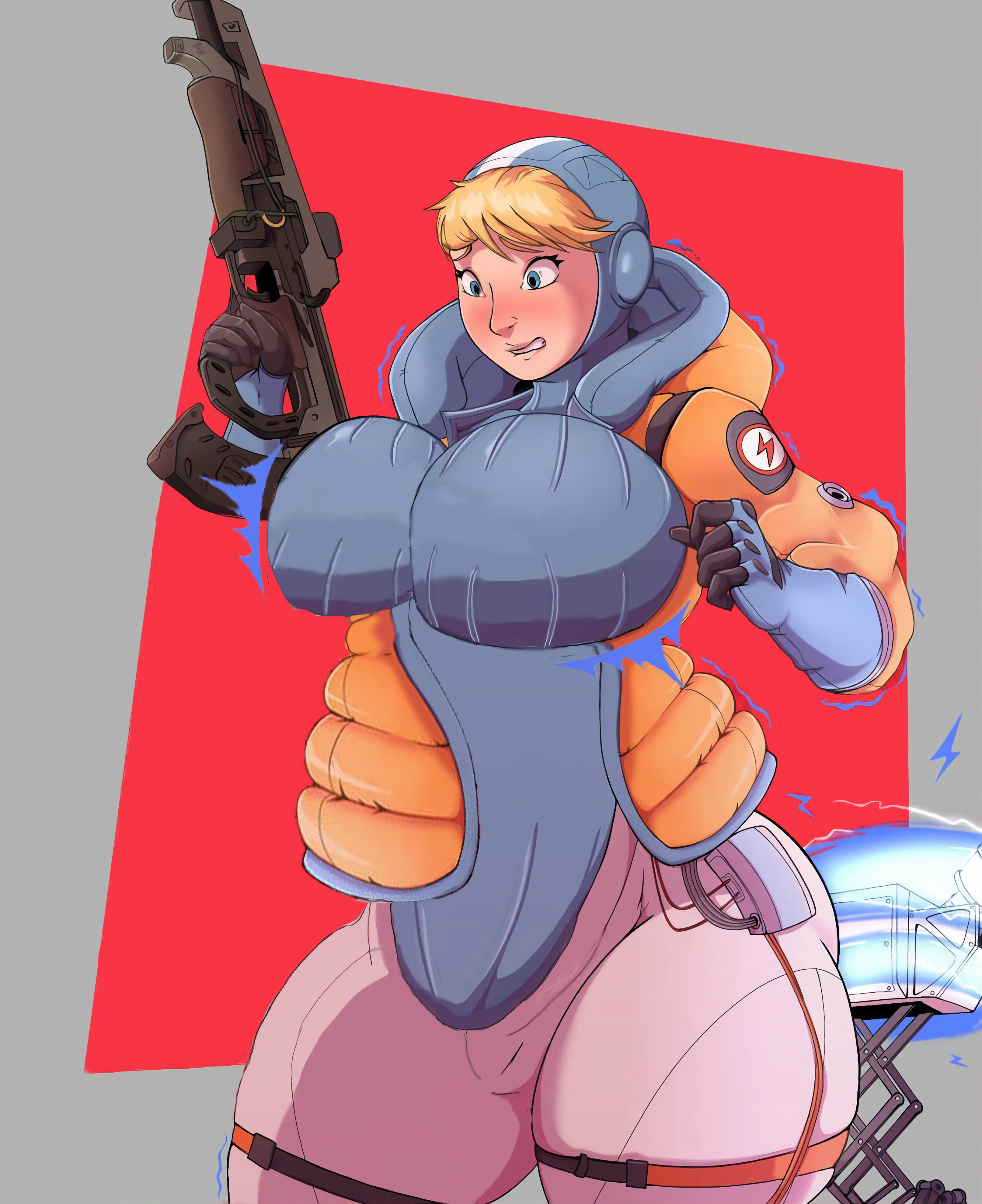 1girls, 2022, apex legends, ass, ass expansion, big ass, big breasts, body transformation, bottom heavy, breast expansion, breast growth, breast growth (enlargement), breasts, breasts out, bubble ass, bubble butt, cameltoe, female, female only, figure transformation, gigantic ass, growing, growth, hips, hourglass figure, huge breasts, human, human only, humanoid, large ass, large breasts, massive ass, massive breasts, massive thighs, outgrowing clothes, pussy, short hair, simple background, skinsuit, solo, solo female, stretched clothing, thick, thick ass, thick hips, thick legs, thick thighs, thigh expansion, thighs, tight clothing, tight pants, transformation, vagina, wattson (apex legends), wide hips
