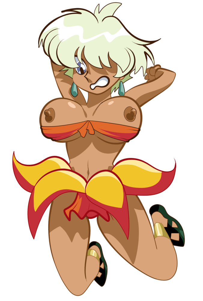 1girls 5_fingers atomictiki bare_shoulders belly belly_button big_breasts bikini blonde_hair blush bottomwear breasts busty cleavage clothed clothes clothing curvy dark-skinned_female dark_skin digital_media_(artwork) earring earrings eyebrows eyelashes female female_only goddess hanging_breasts hourglass_figure huge_breasts jungle_de_ikou leaf mii_(jungle_de_ikou) navel necklace pale_blonde_hair purple_eyes short_hair skirt skull_necklace solo solo_female tongue tribal voluptuous wide_hips