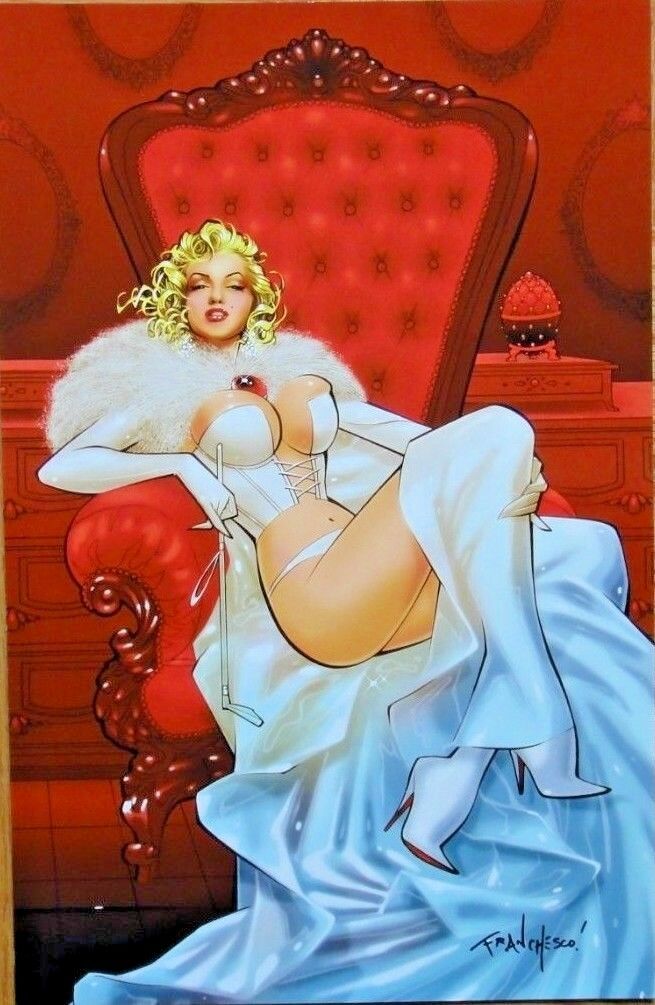 blonde_hair celebrity emma_frost franchesco hellfire_club lingerie marilyn_monroe marvel marvel_comics white_queen x-men