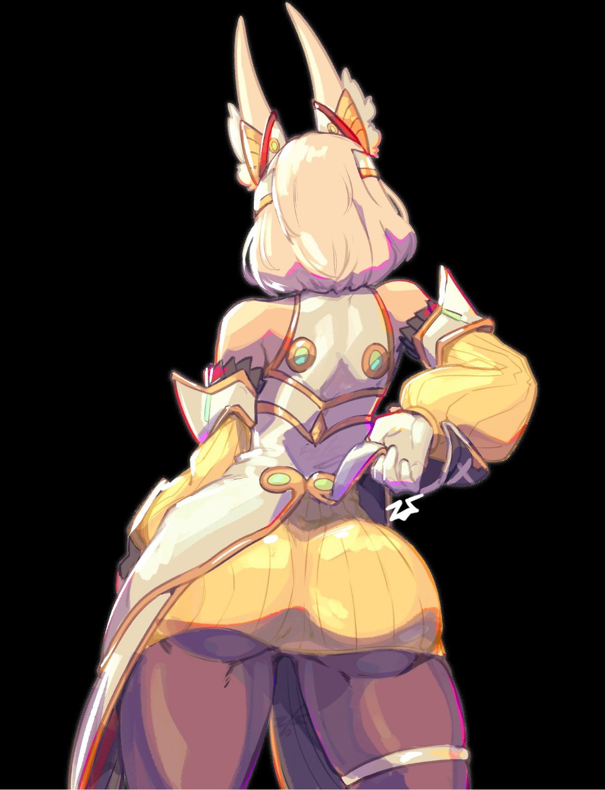 1girls antisocialmicro ass cat_ears facing_away female nia nia_(blade) nia_(xenoblade) nintendo solo xenoblade_(series) xenoblade_chronicles_2 xenoblade_chronicles_3