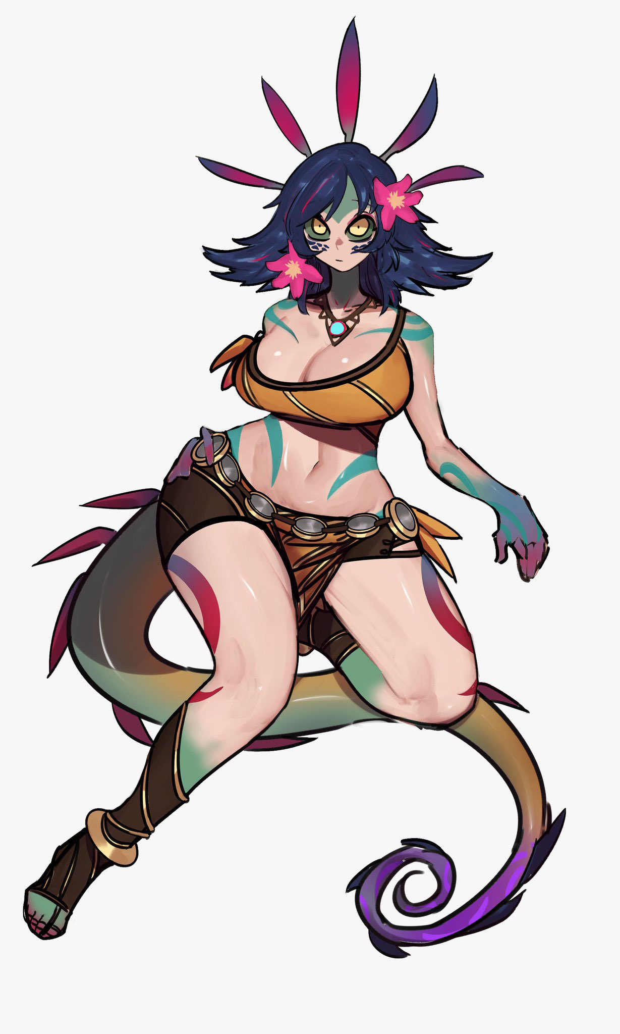 big_breasts league_of_legends manobece neeko thick_thighs toned wide_hips