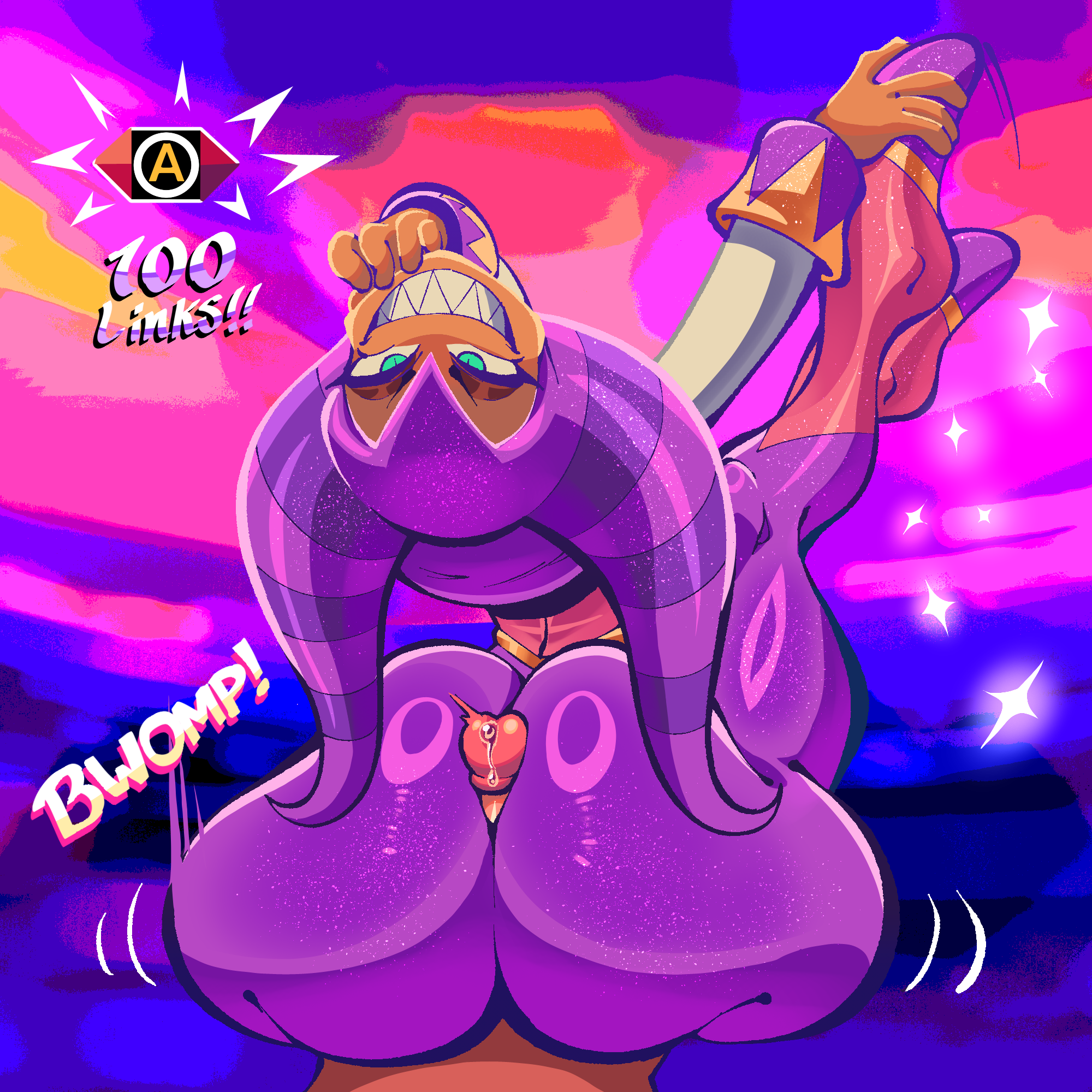 1other, ambiguous gender, ass, assjob, buttjob, covered assjob, covered buttjob, huge ass, looking back, male, maplehillszone, nights, nights into dreams, penis, precum