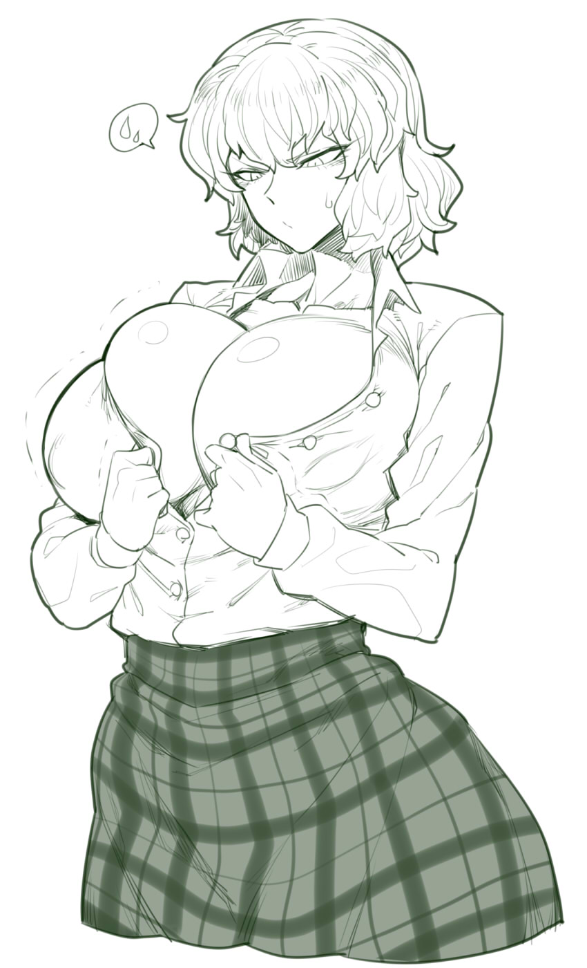 big breasts, breasts, female, spacezin, tagme, touhou, yuka kazami