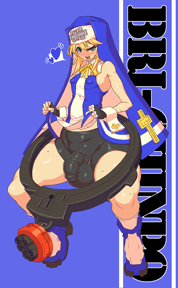 1boy balls big_balls big_bulge big_penis bridget bulge clothing femboy guilty_gear h_hiroma huge_balls huge_bulge huge_cock human hung_trap kokuko_(tsukiyotake) light-skinned_male light_skin male male_only maou11 penis solo solo_male testicles thick_thighs