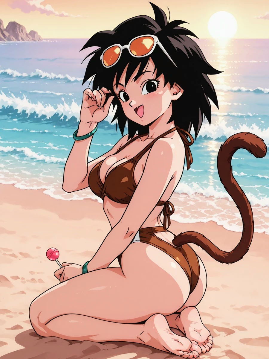 ai_generated ass bikini black_hair breasts brown_bikini censored dragon_ball dragon_ball_super dragon_ball_z gine medium_ass medium_breasts medium_thighs monkey_tail saiyan saiyan_armor saiyan_female saiyan_girl saiyan_tail saiyan_woman sexy sexy_body sexy_female sexy_pose thighs voluptuous voluptuous_female white_skin wounded
