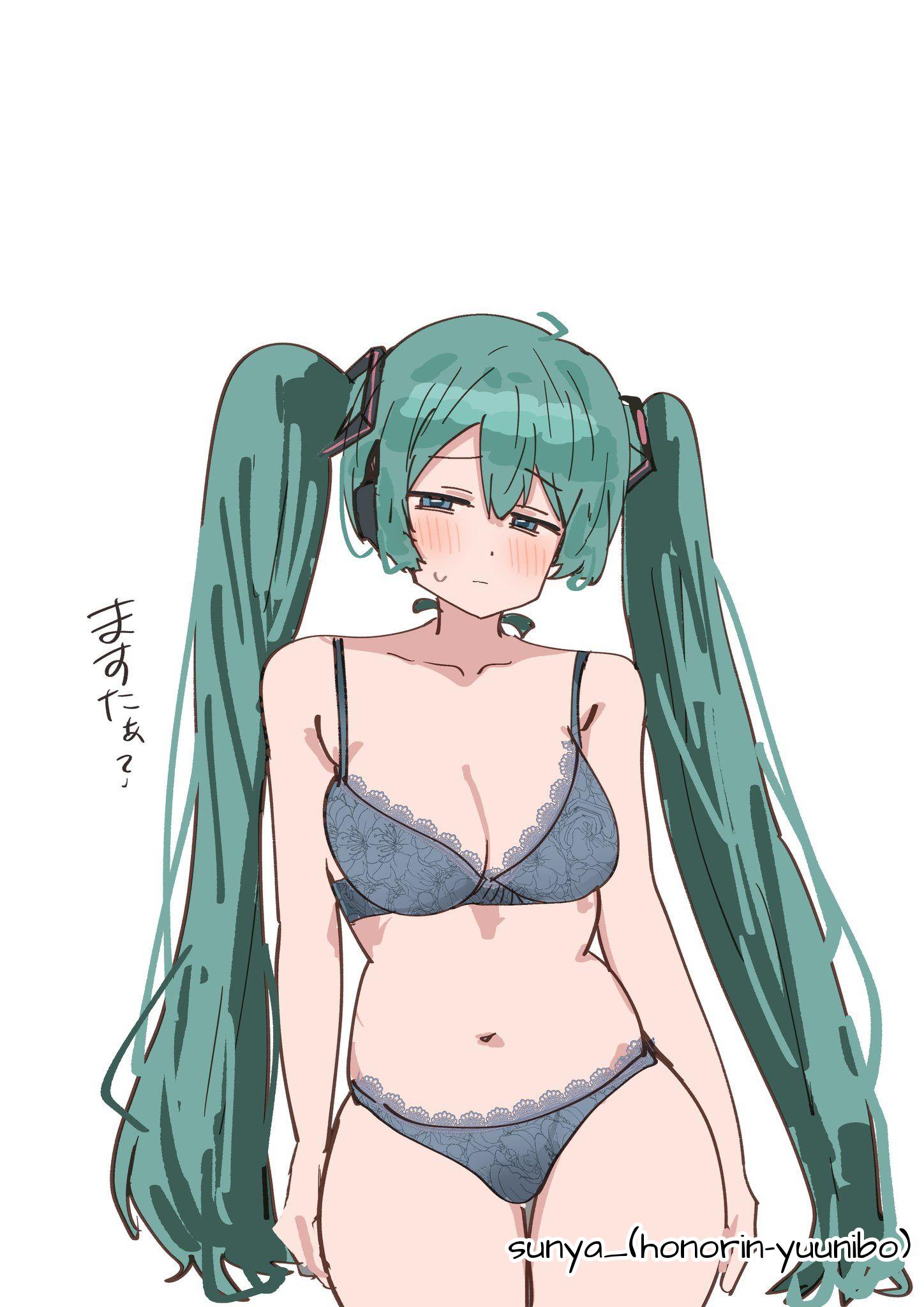 ///, 1girls, 2d, 2d (artwork), 2d artwork, almost naked, almost nude, alternate body type, alternate breast size, alternate breast size (larger), alternative breast size, background, bare arms, bare belly, bare chest, bare hands, bare hips, bare legs, bare midriff, bare navel, bare shoulders, bare skin, bare thighs, belly, belly button, big boobs, big breasts, blank background, blue bra, blue eyebrows, blue eyes, blue hair, blue panties, blue underwear, blue-eyed female, blue-haired female, blush face, blush lines, blushing, blushing at viewer, blushing female, blushing lines, bra, breasts, busty, busty female, busty girl, cleavage, collarbone, curvaceous, curvaceous body, curvaceous female, curvaceous figure, curvaceous hips, curvaceous thighs, curvy, curvy body, curvy female, curvy figure, curvy hips, curvy thighs, cyan eyes, cyan hair, cyan-eyed female, cyan-haired female, different breast sizes, digital, digital art, digital drawing, digital drawing (artwork), digital media, digital media (artwork), drawing, embarrassed, embarrassed expression, embarrassed female, embarrassed underwear female, exposed, exposed arms, exposed belly, exposed chest, exposed hips, exposed legs, exposed midriff, exposed navel, exposed shoulders, exposed skin, exposed thighs, eyebrows visible through hair, female, female focus, female only, fingers, flushed, flushed cheeks, flushed face, flustered, flustered female, from front, front view, groin, hair between eyes, hatsune miku, head tilt, hourglass figure, lace bra, lace panties, lace underwear, lace-trimmed bra, lace-trimmed panties, lace-trimmed underwear, laced bra, laced panties, laced underwear, large boobs, large breasts, lean figure, legs closed, legs together, long hair, looking at viewer, midriff, monotone background, mostly nude, naked, naked female, naked woman, narrow waist, navel, nearly nude, nervous, nervous expression, nervous face, nervous female, nude, nude female, nudity, one color background, panties, plain background, portrait, practically nude, shoulders, shy, shy expression, shy female, shy girl, sidelocks, skindentation, slender body, slender waist, slim female, slim waist, solid color background, solo, standing, sunya (honorin-yuunibo), thick thighs, thighs, thighs together, tilted head, top view, twintails, twintails (hairstyle), underwear, upper body, very long hair, very long hair female, vocaloid, white background, wide hips
