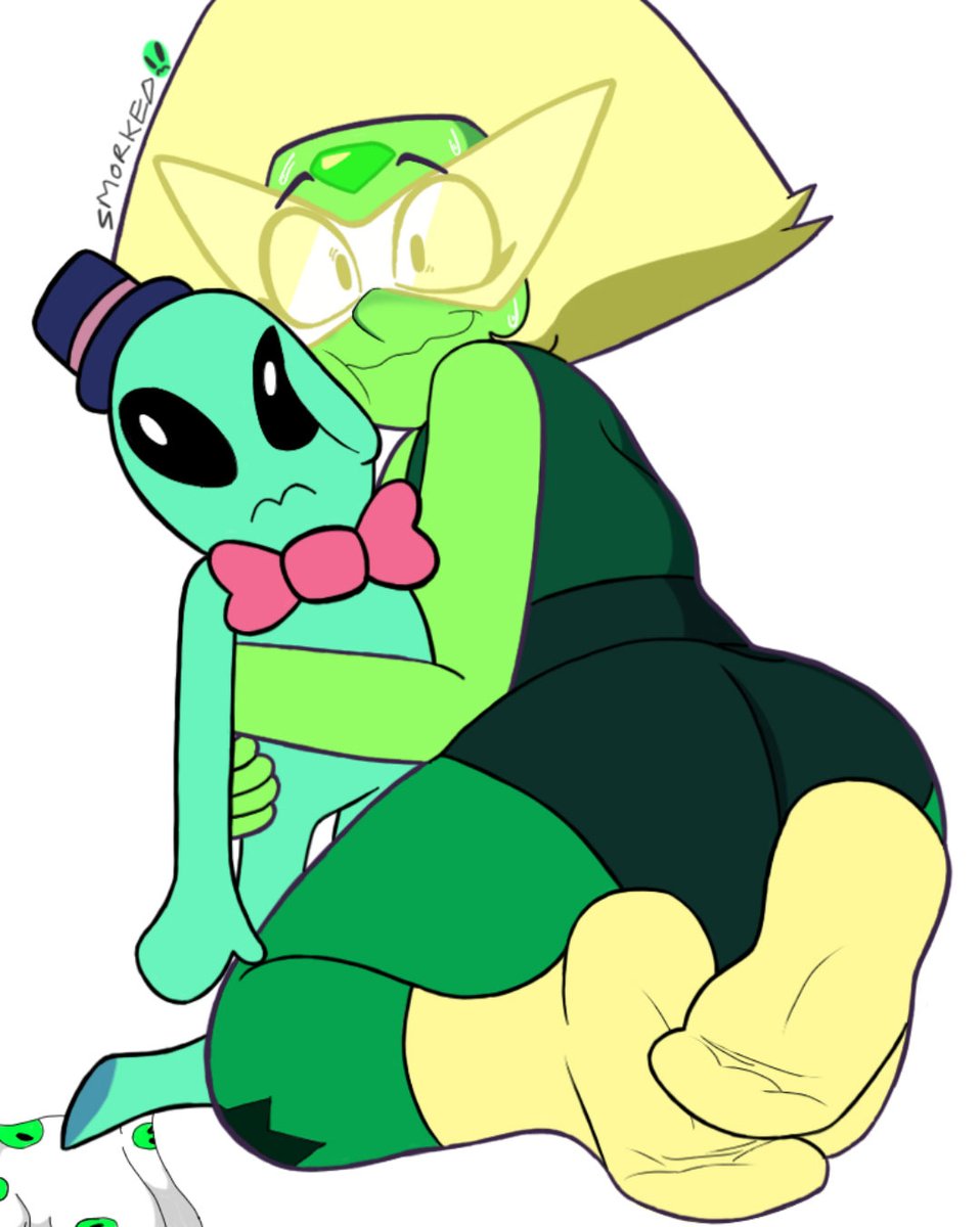 1girls artist_request ass ass_focus big_ass blonde_hair clothing feet female female_focus female_only from_behind green_skin huge_ass hugging_plushie leggings leotard peridot_(steven_universe) short_hair smile smorked socks solo solo_female solo_focus steven_universe sunglasses thick thick_ass thick_thighs