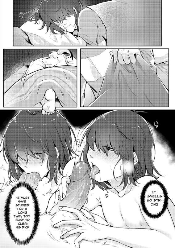2boys, adoptive incest, adoptive siblings, asriel dreemurr, bed, blowjob, comic, deltarune, fellatio, femboy, kosafordraw, kris (deltarune), male only, oral, undertale (series)