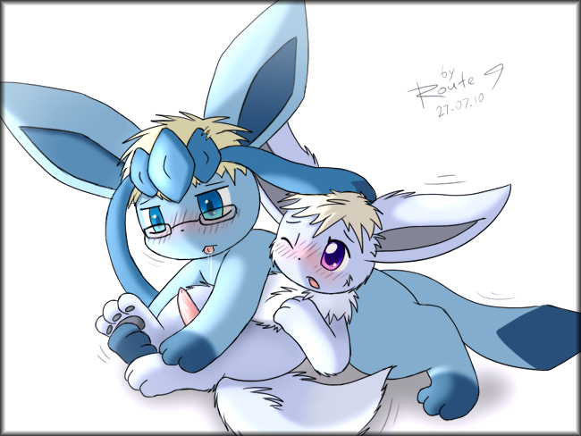 eevee eeveelution fur furry_ears furry_tail generation_4_pokemon glaceon male/ambiguous nintendo pokemon pokemon_(species) route9 tail