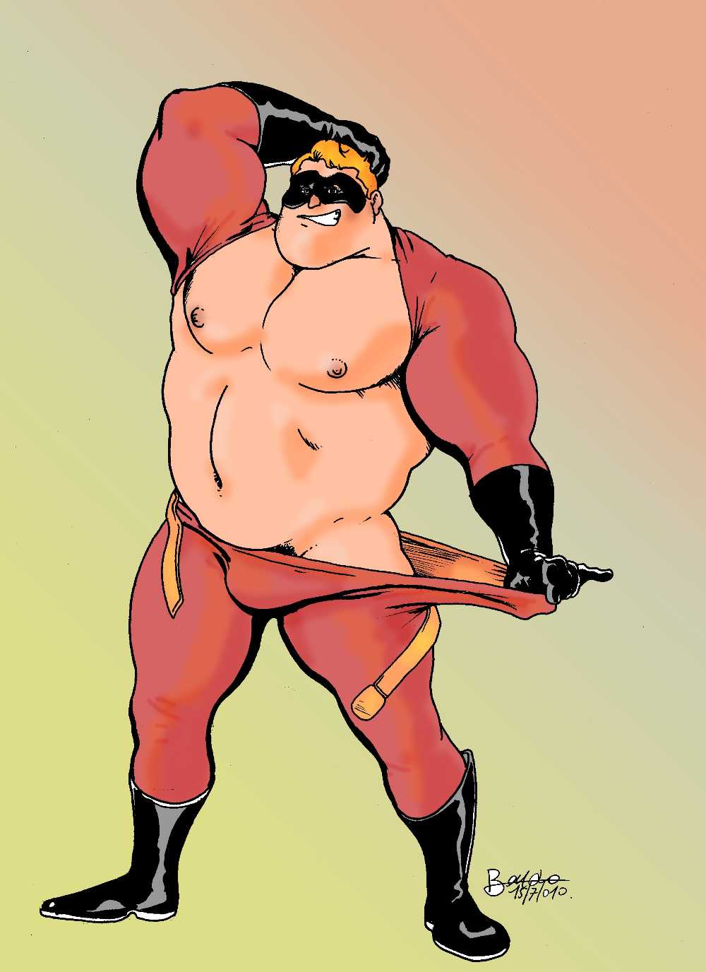 bruno_b dilf disney male male_only mr._incredible nipples pixar robert_parr smooth_skin solo superhero the_incredibles