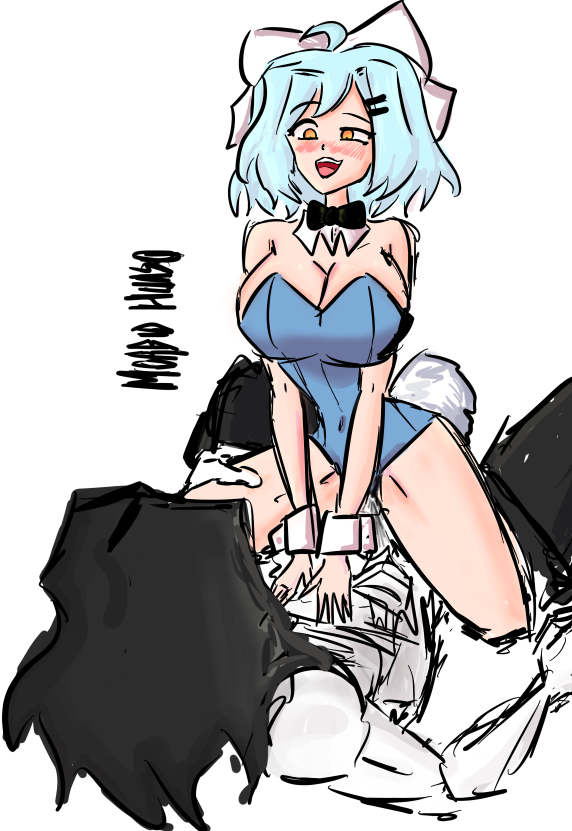 bunny_tail bunnysuit huaso melodhy_bluu morbid_huaso rubbing rubbing_penis sct_project virtual_youtuber