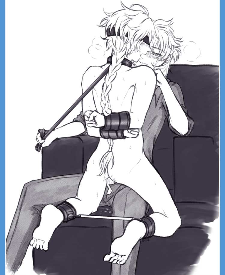 aether (genshin impact), albedo (genshin impact), bondage, gay, genshin impact, male, male only, yaoi
