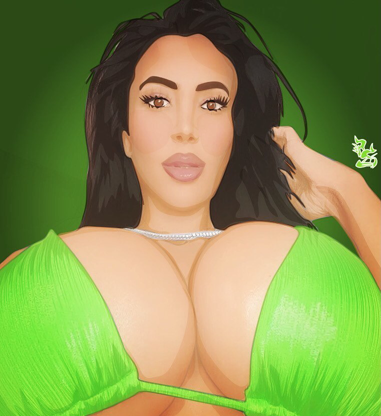 bikini bimbo busty instagram kim_kardashian large_breasts pinup rsterling