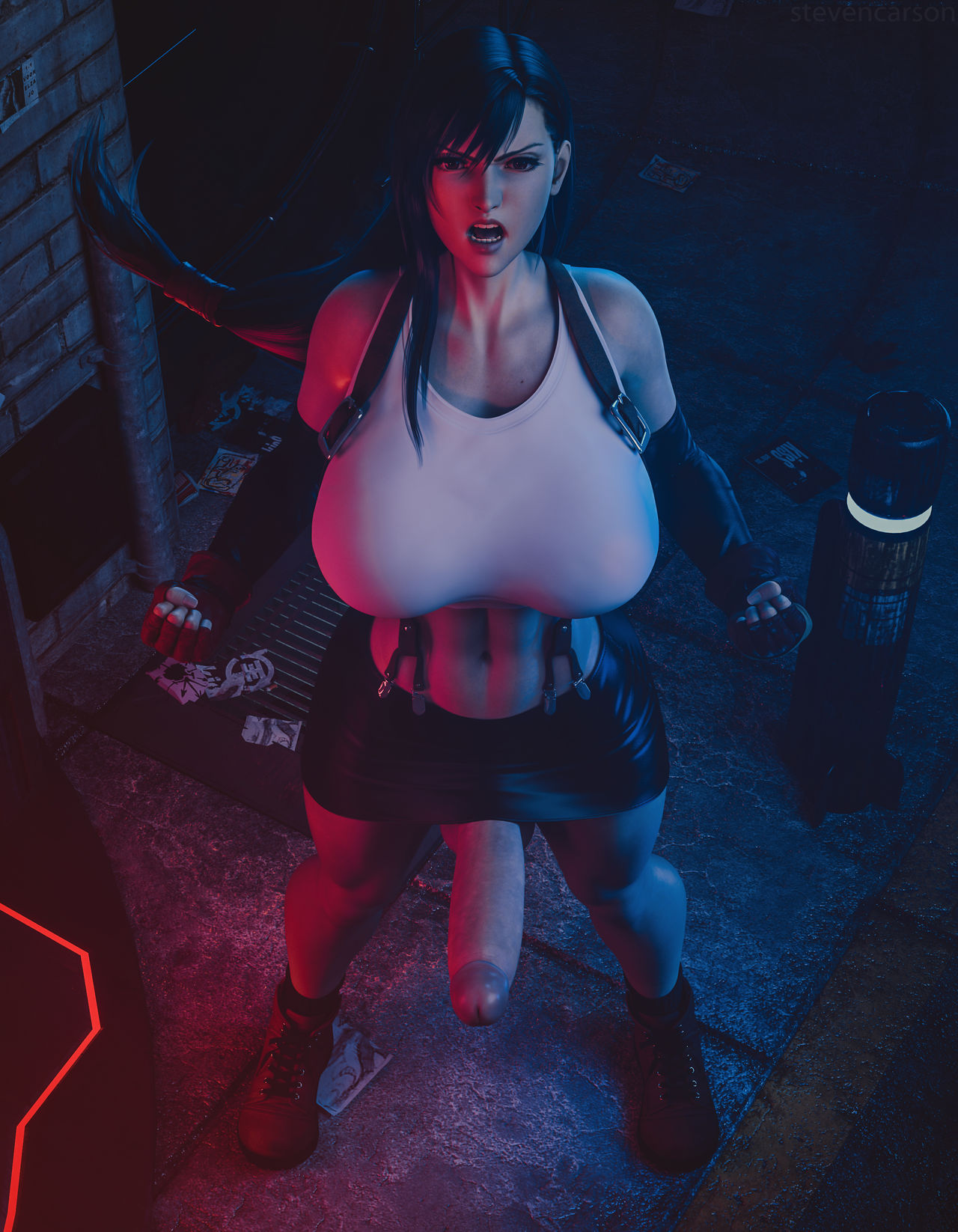 1futa, 3d, balls, big balls, big breasts, big penis, boots, breasts, casual boner, casual exposure, casual nudity, dissidia, dissidia final fantasy, erect penis, final fantasy, final fantasy vii, flaccid, futa only, futanari, human, ineffective clothing, intersex, light skin, light-skinned futa, penis, penis under skirt, solo, stevencarson, tifa lockhart