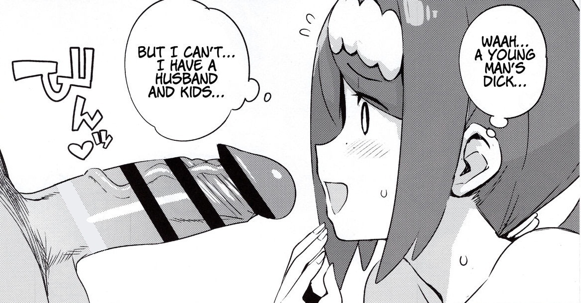 1boy, 1girls, affair, bar censor, blush, censored, cheating, cheating wife, dick, english, english text, female, imminent cheating, imminent oral, imminent sex, infidelity, lana's mother (pokemon), male, milf, mob face, open mouth, penis, pokemon, pokemon sm, suprised, tamagoro, uncensor request