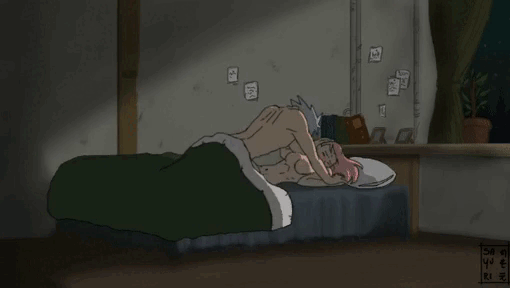 1boy, 1girls, animated, female, hatake kakashi, loop, lowres, male, male penetrating, male/female, missionary position, naruto, naruto (series), naruto shippuden, on bed, sakura haruno, sayuri (artist), sayurinomoe1, sex, straight, tagme, teacher and student, thrusting
