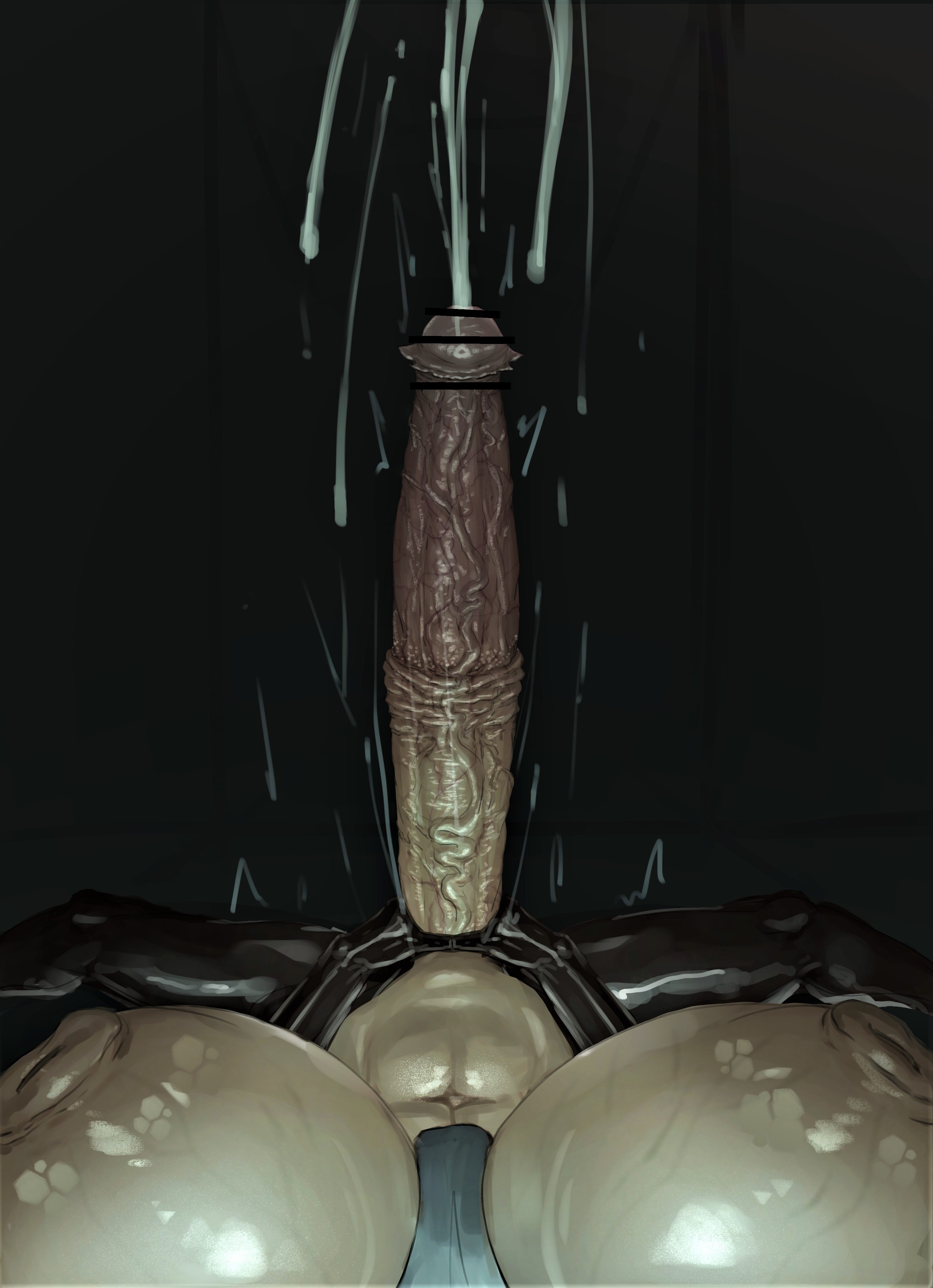 1futa, breasts, canvassolaris, clothed, clothing, cum, cumming, double handjob, ejaculation, erection, focus on penis, futa only, futa pov, futanari, high-angle view, huge breasts, huge cock, human, hyper penis, intersex, legwear, light skin, light-skinned futa, long penis, masturbation, messy, mostly nude, orgasm, pale skin, penis, pov, retracted foreskin, skimpy, skimpy clothes, solo, solo focus, solo futa, vein, veiny penis