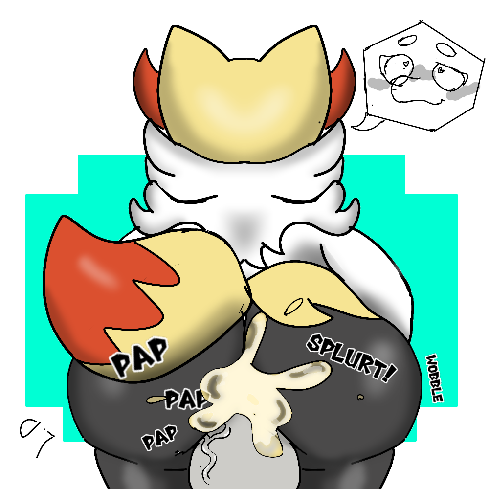 anthro ass big_butt blush bodily_fluids braixen cum cum_inside duo ejaculation female genital_fluids lewd_die male male/female nintendo orgasm pokémon_(species) pokemon pokemon_(species) video_games