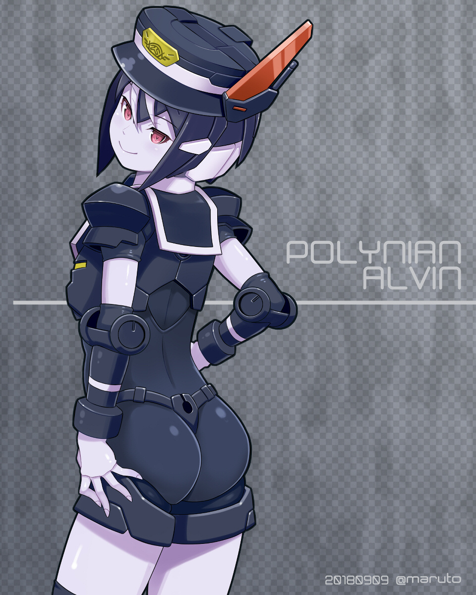 1boy 2018 alvin_(polynian) android ass cap femboy maruto! robot robot_neoanthropinae_polynian