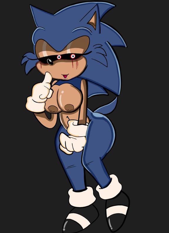 big_ass big_breasts female fnf_mods friday_night_funkin friday_night_funkin_mod hand_covering_pussy looking_at_viewer lord_x red_eyes rule_63 sonic.exe sonic_(series) sunkers thick