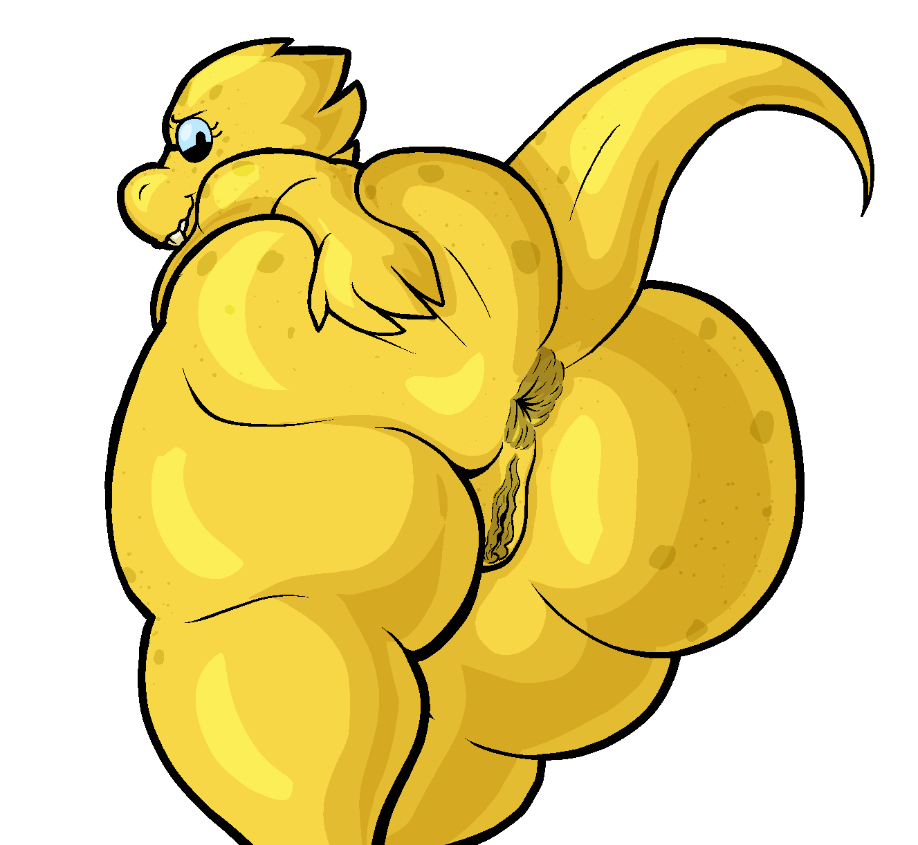 alpha_channel alphys anthro anus ass big_butt edit eyewear female genitals glasses hi_res huge_butt lizard looking_at_viewer looking_back presenting pussy reptile scalie simple_background solo transparent_background undertale undertale_(series) video_games wittless-pilgrim