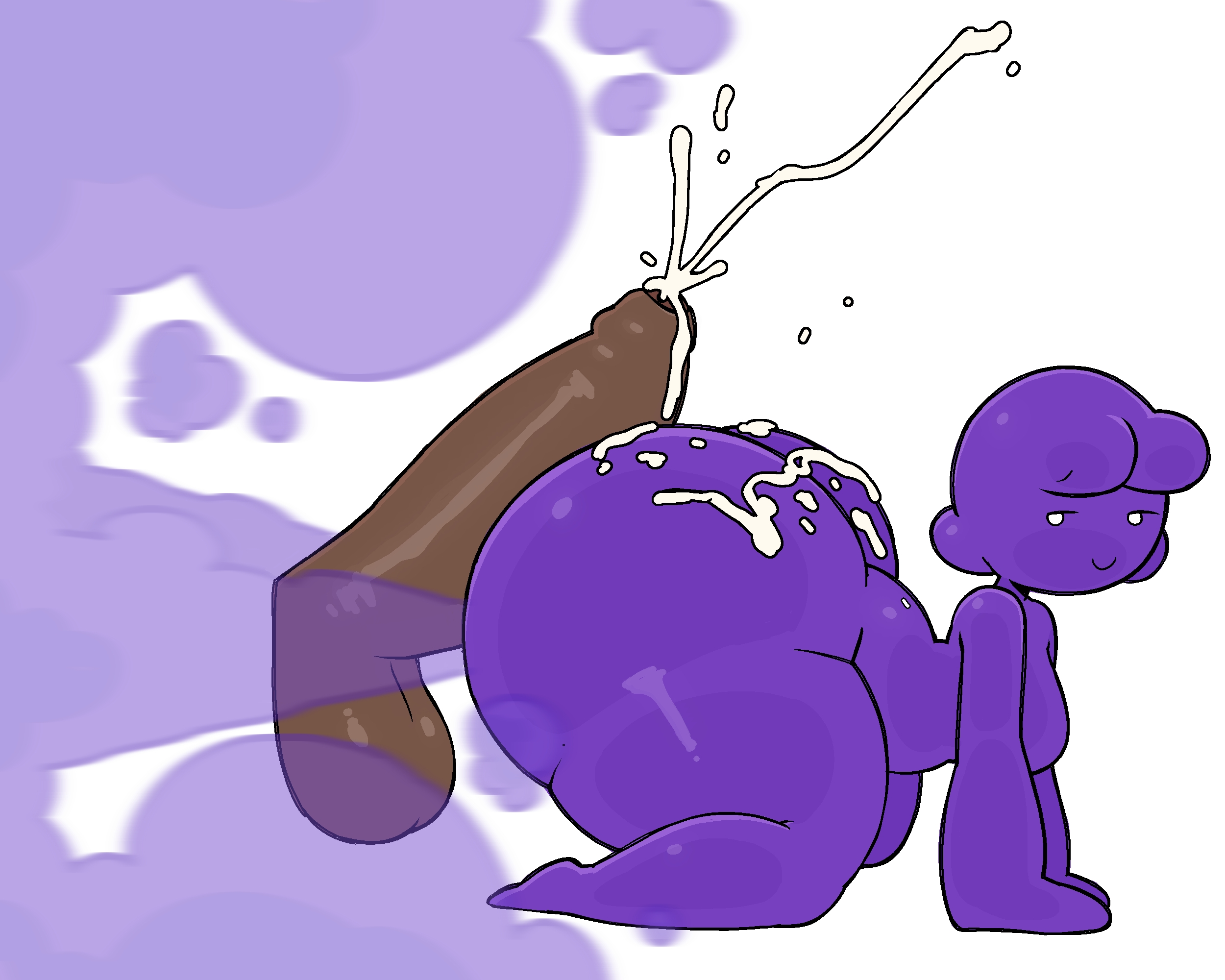 1girls, anon, ass, big ass, big butt, big butt (female), big penis, black penis, fart, fart cloud, fart fetish, jello, mrpotato123 , oc, recolor, remastered, sarah (mrpotato123 ), slime girl, tagme, thick ass, thick thighs
