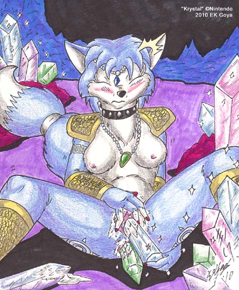 2010 anthro blue_fur canine ek_goya female female_only fox fur furry krystal solo star_fox tagme