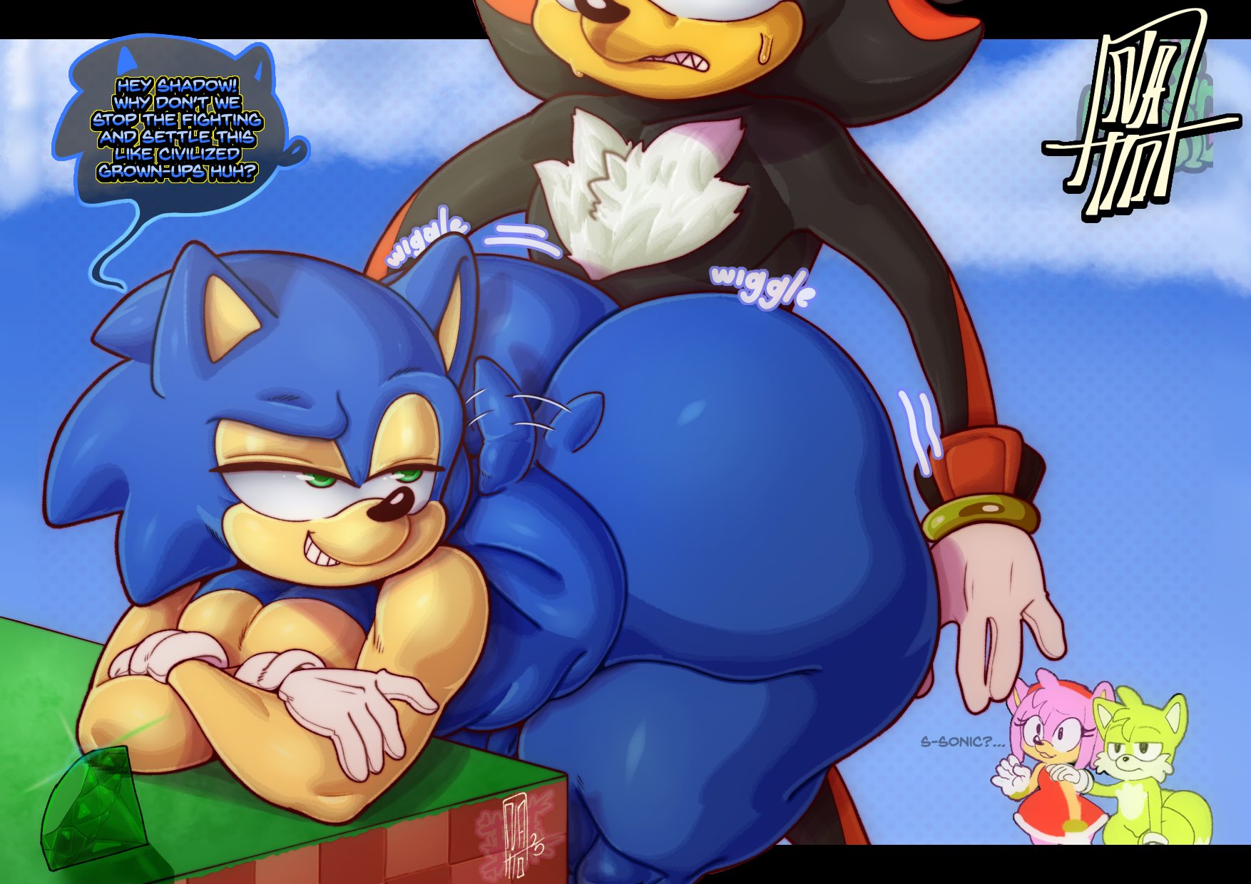 2boys, anal, anal sex, big ass, big ass (male), big butt, huge ass, huge butt, male, male focus, male only, male/male, mobian (species), nattonsfw, shadow the hedgehog, sonadow, sonic (series), sonic the hedgehog, sonic the hedgehog (series), tails the fox, wide hips
