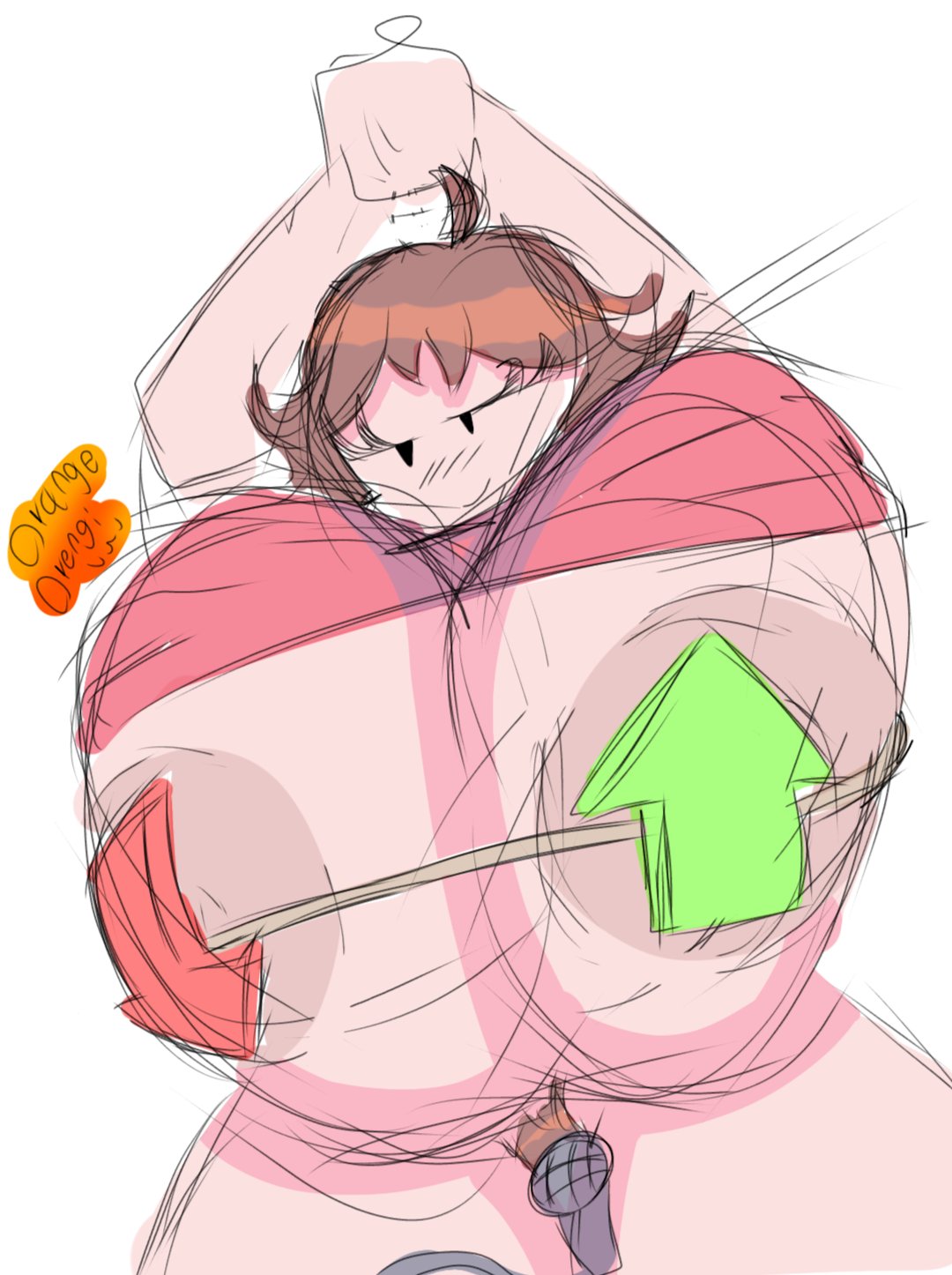 0range0rengi, 1girls, 2d, breasts, female, friday night funkin, girlfriend (friday night funkin), large breasts