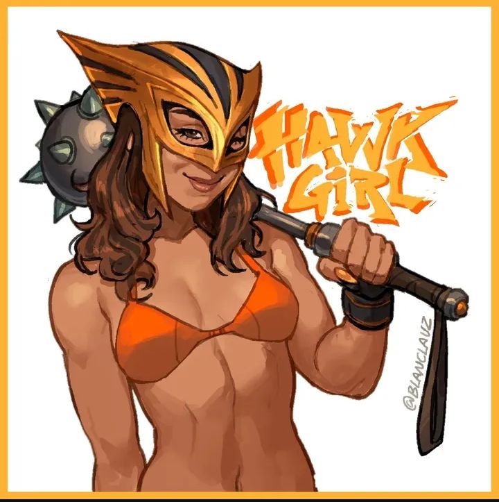 1female, 1girl, 1girls, blanclauz, bra, dc, dc comics, dcu, female, female only, hawkgirl, hawkgirl (dcu), isabela merced, kendra saunders, latina, looking at viewer, mask, masked female, peruvian female, solo, solo female, superman (2025), superman (series), weapon, weapon over shoulder