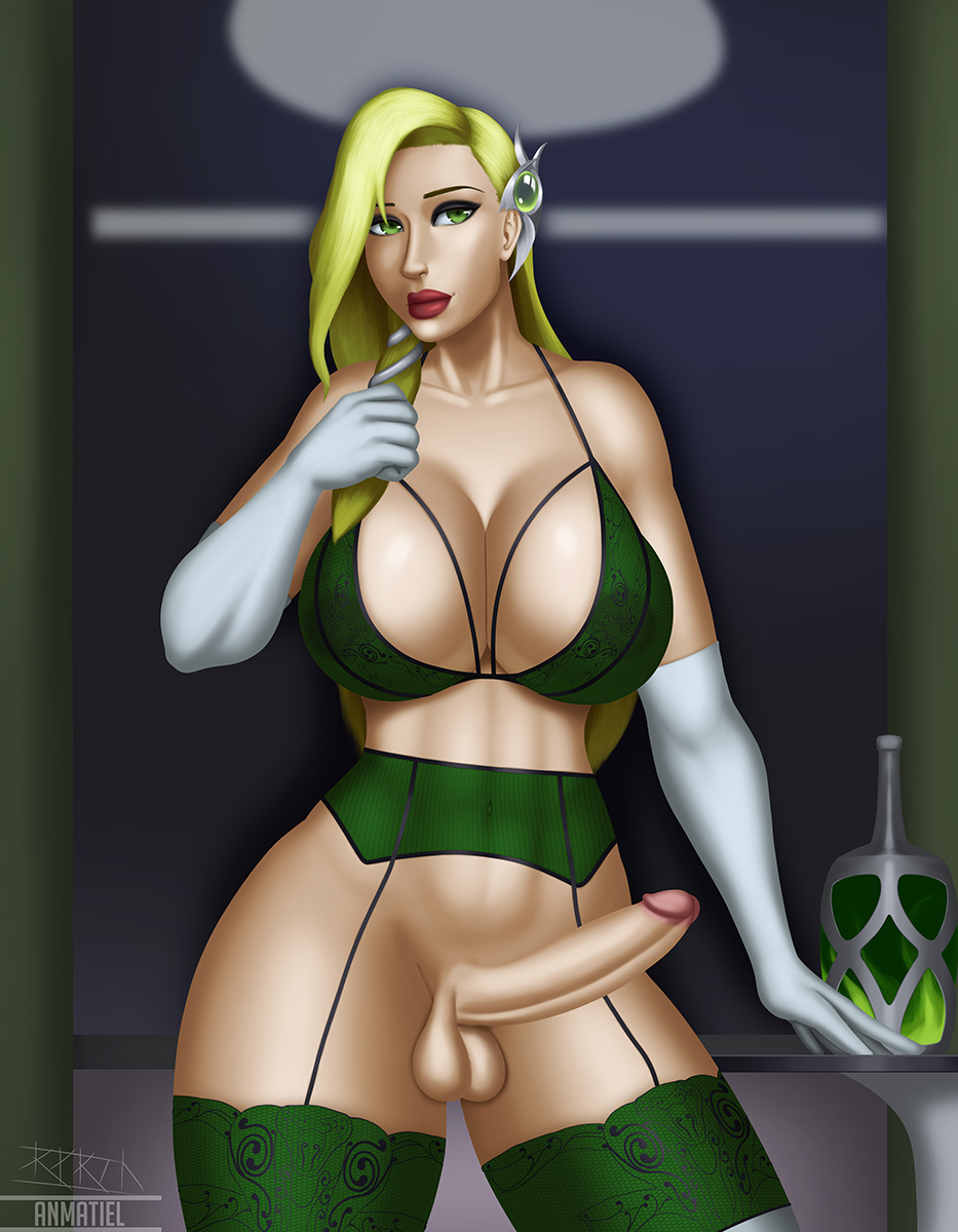 1futa 2d 2d_(artwork) anmatiel balls big_breasts big_penis blonde_futa blonde_hair bottomless bra breasts cleavage clothed clothing debonair_leona debonair_series dickgirl elbow_gloves erect_penis erection futa_only futanari garter_belt gloves green_eyes green_lingerie green_stockings human league_of_legends leona_(league_of_legends) light-skinned_futanari light_skin lingerie mostly_nude pale-skinned_futanari pale_skin penis solo standing stockings thick_thighs