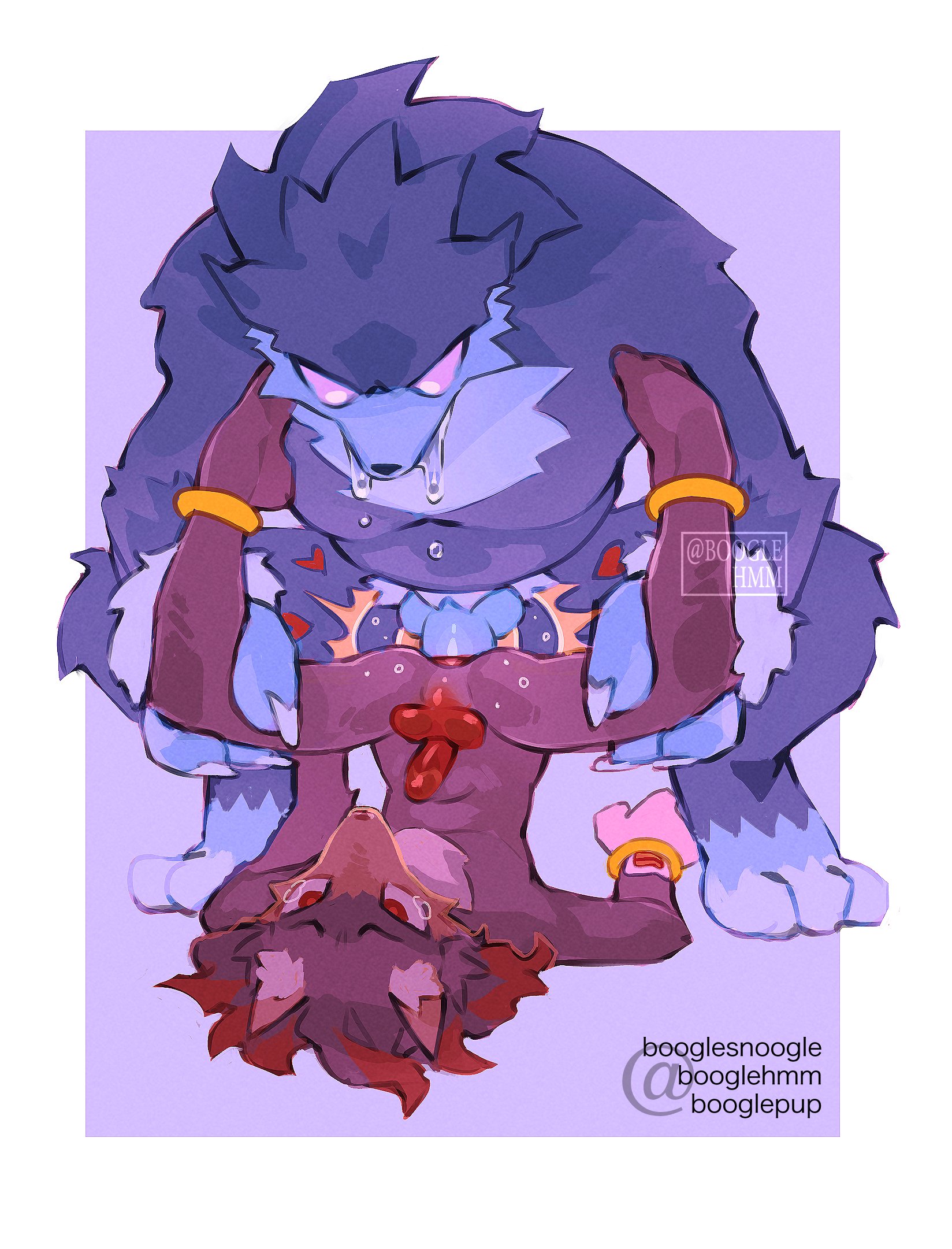 blue fur, booglesnoogle (artist), claws, drool, drooling, eyes rolling back, furry, furry only, gay, gay domination, knot, knotted penis, male, male only, mating press, mobian (species), monster, red eyes, rolled back eyes, rough sex, sega, shadow the hedgehog, size difference, sonadow, sonic (series), sonic the hedgehog, sonic the hedgehog (series), sonic the werehog, sonic unleashed, tears, werehog, werewolf, white eyes