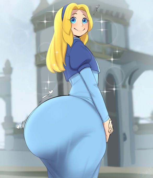 1girls, aged up, ass in dress, big ass, blonde hair, fat ass, maria robotnik, smile, sonic (series), yamathegod